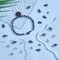 40pcs Black Lobster Claw Clasps with Jump Ring Stainless Steel Necklace Fasteners Hook Set End Chain Clasp Kits Metal Jewelry Clasps for DIY Bracelet Necklace Jewelry Making